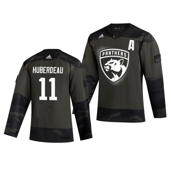 Magnificent Florida Panthers #11 Jonathan Huberdeau Adidas 2019 Veterans Day Men's Authentic Practice NHL Jersey Camo for dedicated Sabres supporters