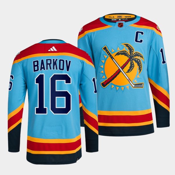 Stunning Florida Panthers #16 Aleksander Barkov Men's adidas Reverse Retro 2.0 Authentic Player Jersey Blue for dedicated Sabres supporters