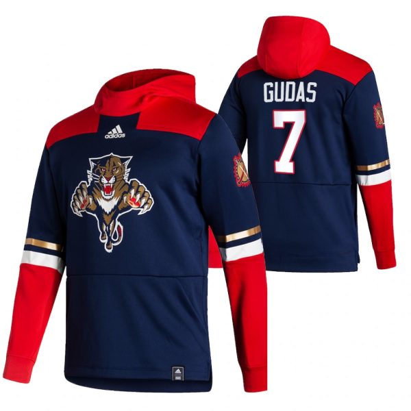 Captivating Florida Panthers #7 Radko Gudas Adidas Reverse Retro Pullover Hoodie Navy for dedicated Sabres supporters