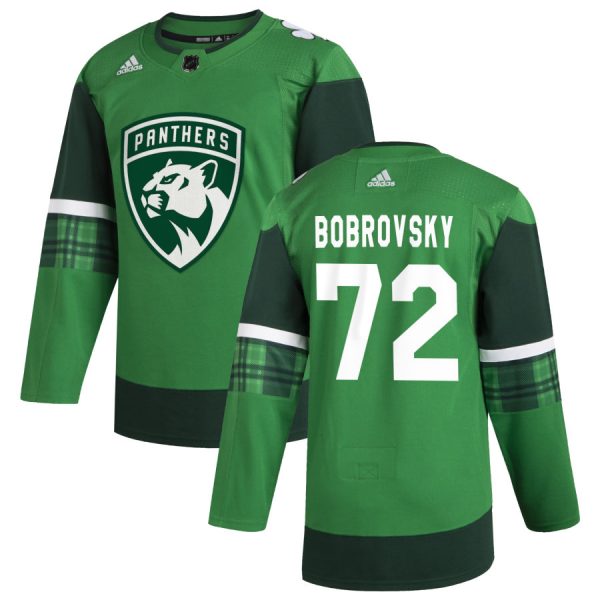 Alluring Florida Panthers #72 Sergei Bobrovsky Men's Adidas 2020 St. Patrick's Day Stitched NHL Jersey Green.jpg.jpg for a memorable match day