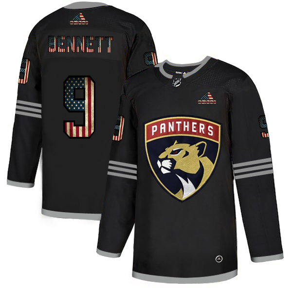 Deluxe Florida Panthers #9 Sam Bennett Adidas Black USA Flag Limited Youth NHL Jersey to exhibit your team allegiance