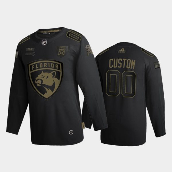 Elegant Florida Panthers Custom Men's Adidas 2020 Veterans Day Authentic NHL Jersey Black for a thrilling hockey event