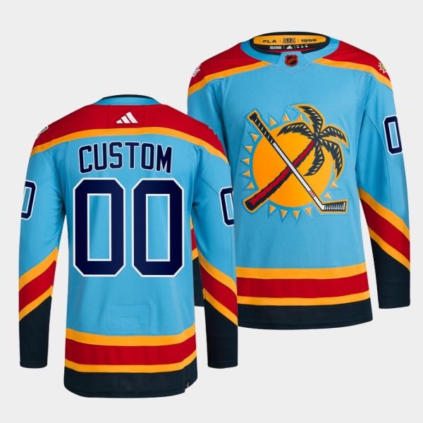 Exquisite Florida Panthers Custom Men's adidas Reverse Retro 2.0 Authentic Player Jersey Blue to shine at the arena