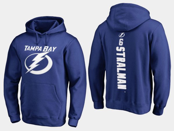 Elegant Lightning #6 Anton Stralman Blue Name And Number Hoodie as a prized hockey collectible