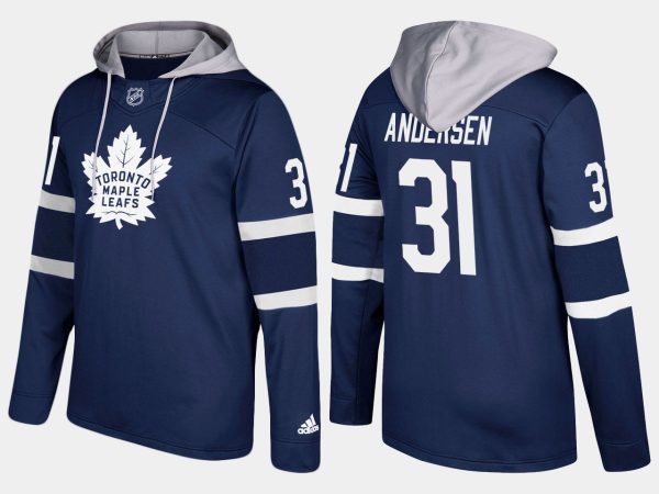 Charming Maple Leafs #31 Frederik Andersen Royal Name And Number Hoodie for a thrilling hockey event