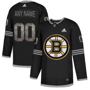 Exquisite Men's Adidas Bruins Personalized Authentic Black Classic NHL Jersey for genuine hockey aficionados
