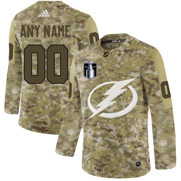 Charming Men's Adidas Lightning Personalized Camo 2022 Stanley Cup Final Patch Authentic NHL Jersey for a memorable match day