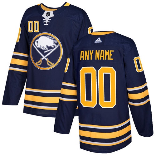 Deluxe Men's Adidas Sabres Personalized Authentic Navy Blue Home NHL Jersey to augment your hockey keepsake collection