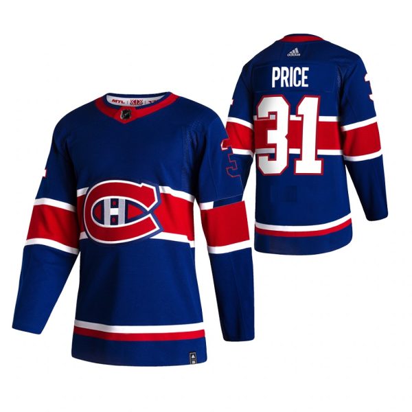 Stunning Montreal Canadiens #31 Carey Price Blue Men's Adidas 2020 21 Reverse Retro Alternate NHL Jersey for a thrilling hockey event