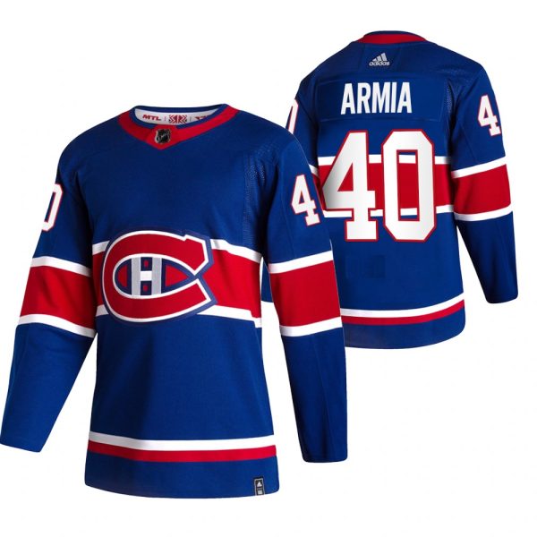 Exquisite Montreal Canadiens #40 Joel Armia Blue Men's Adidas 2020 21 Reverse Retro Alternate NHL Jersey to exhibit your team allegiance