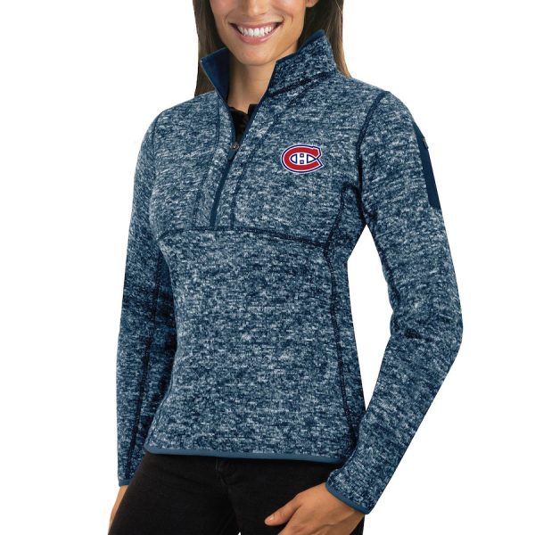 Captivating Montreal Canadiens Antigua Women's Fortune 1/2 Zip Pullover Sweater Royal for dedicated Sabres supporters