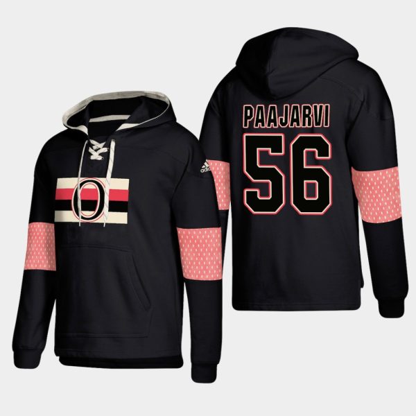 Superb Ottawa Senators #56 Magnus Paajarvi Black adidas Lace Up Pullover Hoodie for dedicated Sabres supporters