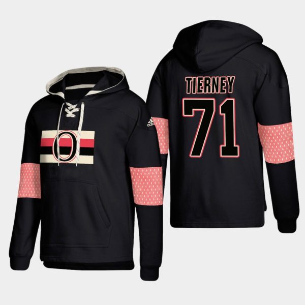 Stunning Ottawa Senators #71 Chris Tierney Black adidas Lace Up Pullover Hoodie to shine at the arena