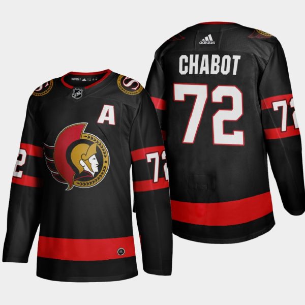 Elegant Ottawa Senators #72 Thomas Chabot Men's Adidas 2020 21 Authentic Player Home Stitched NHL Jersey Black for dedicated Sabres supporters