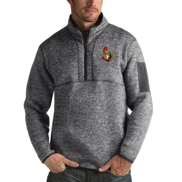 Superb Ottawa Senators Antigua Fortune Quarter Zip Pullover Jacket Black for premium game day attire