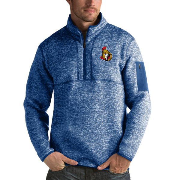 Glamorous Ottawa Senators Antigua Fortune Quarter Zip Pullover Jacket Blue as a prized hockey collectible