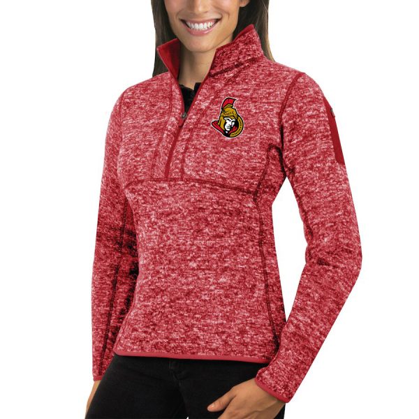 Captivating Ottawa Senators Antigua Women's Fortune 1/2 Zip Pullover Sweater Red for dedicated Sabres supporters