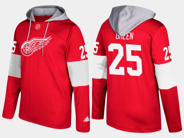 Exquisite Red Wings #25 Mike Green Red Name And Number Hoodie as a prized hockey collectible