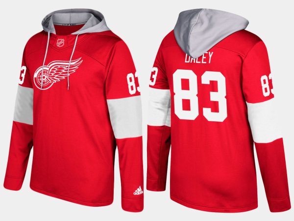 Superb Red Wings #83 Trevor Daley Red Name And Number Hoodie to shine at the arena