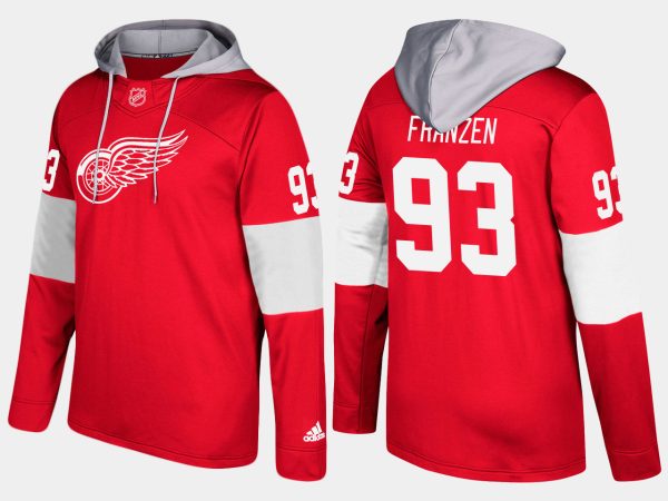 Exquisite Red Wings #93 Johan Franzen Red Name And Number Hoodie to back your beloved Sabres athletes