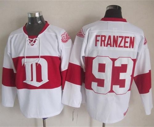Magnificent Red Wings #93 Johan Franzen White Winter Classic CCM Throwback Stitched NHL Jersey to exhibit your team allegiance