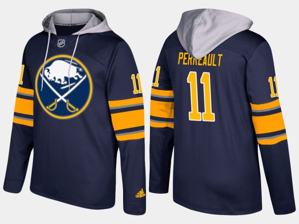 Alluring Sabres #11 Gilbert Perreault Blue Name And Number Hoodie as a prized hockey collectible
