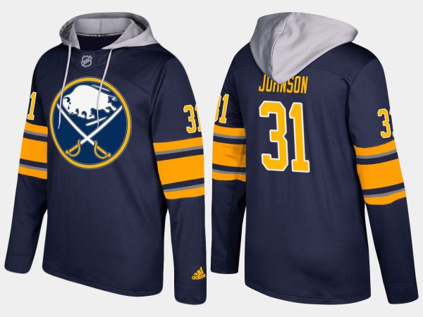 Charming Sabres #31 Chad Johnson Blue Name And Number Hoodie for dedicated Sabres supporters