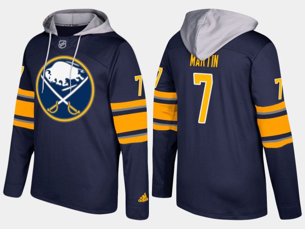 Exquisite Sabres #7 Rick Martin Blue Name And Number Hoodie to shine at the arena