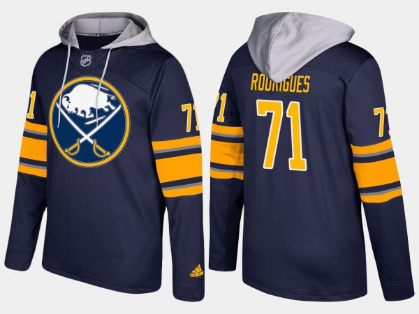 Charming Sabres #71 Evan Rodrigues Blue Name And Number Hoodie for genuine hockey aficionados