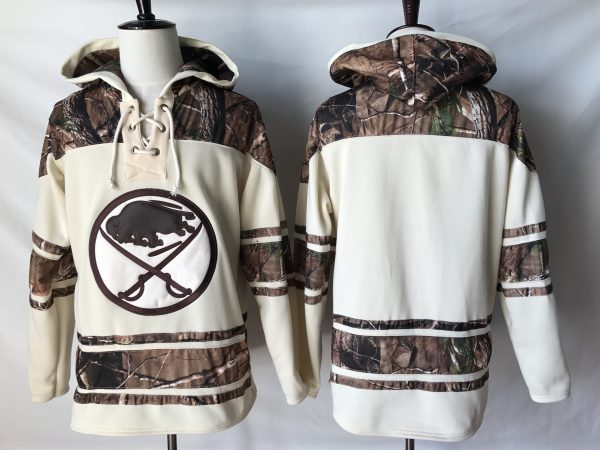 Charming Sabres Blank Cream Camo NHL Hoodie to augment your hockey keepsake collection