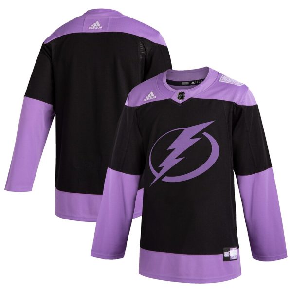 Alluring Tampa Bay Lightning Adidas Hockey Fights Cancer Practice Jersey Black to shine at the arena
