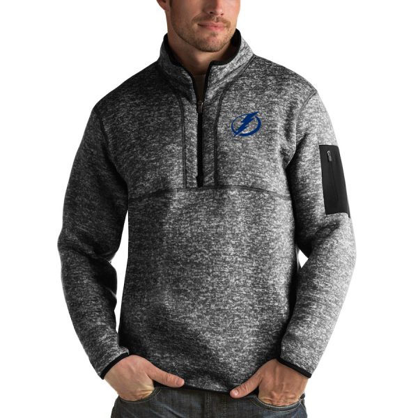 Deluxe Tampa Bay Lightning Antigua Fortune Quarter Zip Pullover Jacket Charcoal for dedicated Sabres supporters