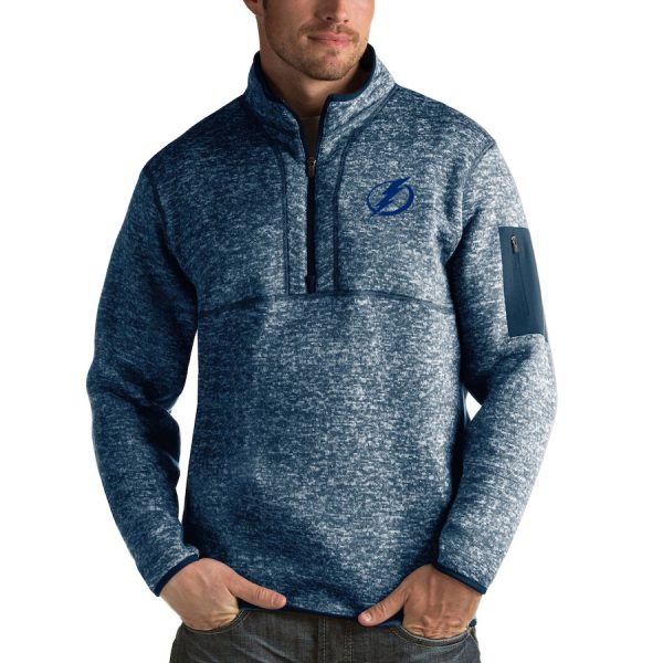 Magnificent Tampa Bay Lightning Antigua Fortune Quarter Zip Pullover Jacket Royal to exhibit your team allegiance
