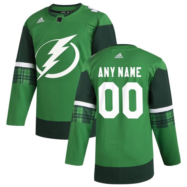 Captivating Tampa Bay Lightning Men's Adidas 2020 St. Patrick's Day Custom Stitched NHL Jersey Green for genuine hockey aficionados