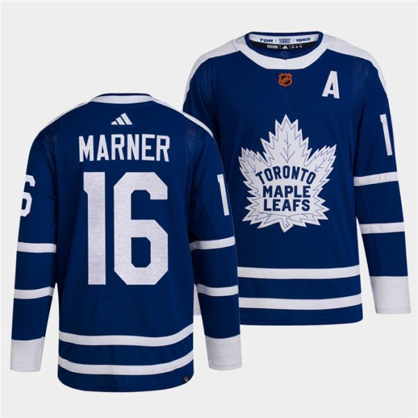 Stunning Toronto Maple Leafs #16 Mitch Marner Men's adidas Reverse Retro 2.0 Authentic Player Jersey Blue for premium game day attire