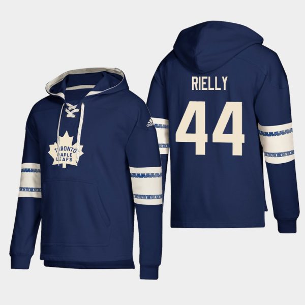 Magnificent Toronto Maple Leafs #44 Morgan Rielly Blue adidas Lace Up Pullover Hoodie to exhibit your team allegiance