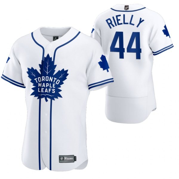 Alluring Toronto Maple Leafs #44 Morgan Rielly Men's 2020 NHL x MLB Crossover Edition Baseball Jersey White to augment your hockey keepsake collection