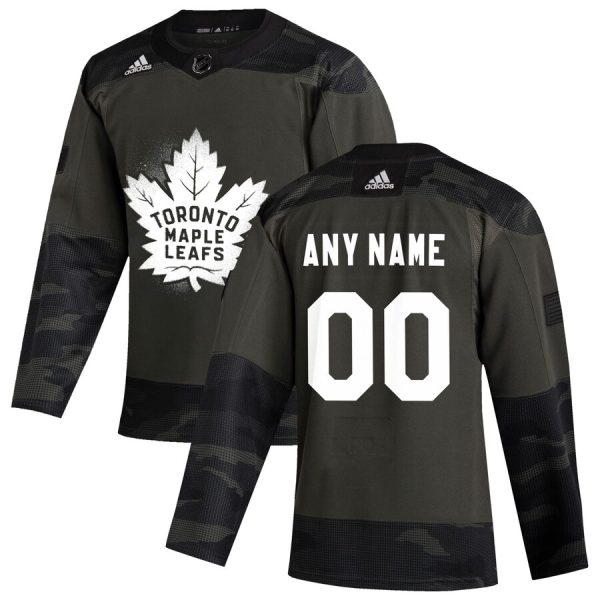 Superb Toronto Maple Leafs Adidas 2019 Veterans Day Authentic Custom Practice NHL Jersey Camo to augment your hockey keepsake collection