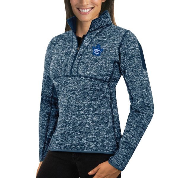 Exquisite Toronto Maple Leafs Antigua Women's Fortune 1/2 Zip Pullover Sweater Royal for a thrilling hockey event