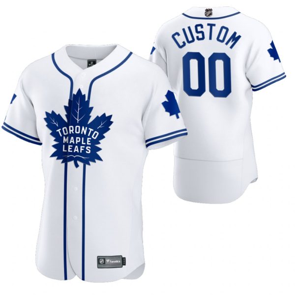 Superb Toronto Maple Leafs Custom Men's 2020 NHL x MLB Crossover Edition Baseball Jersey White to shine at the arena
