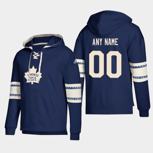 Captivating Toronto Maple Leafs Personalized Lace Up Pullover Hoodie Blue for a thrilling hockey event