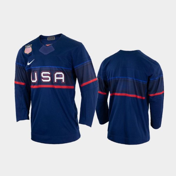Elegant U.S. Men's Hockey Black Nike Men's Beijing 2022 Winter Olympics Away Jersey Navy to exhibit your team allegiance