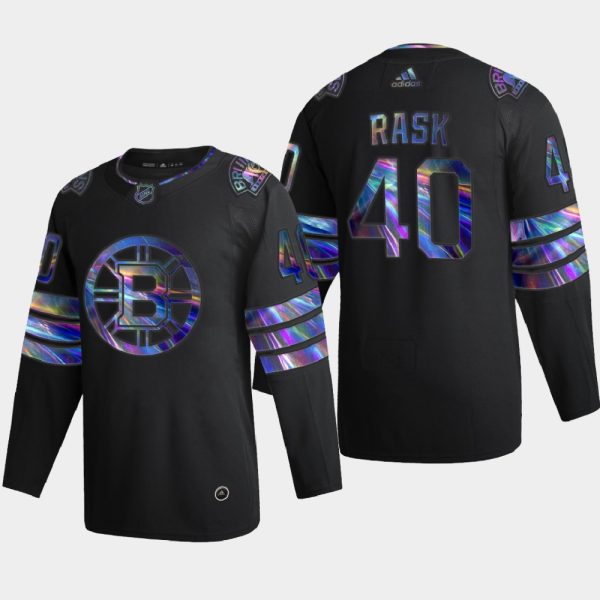 Stunning Washington Bruins #40 Tuukka Rask Men's Nike Iridescent Holographic Collection NHL Jersey Black to exhibit your team allegiance